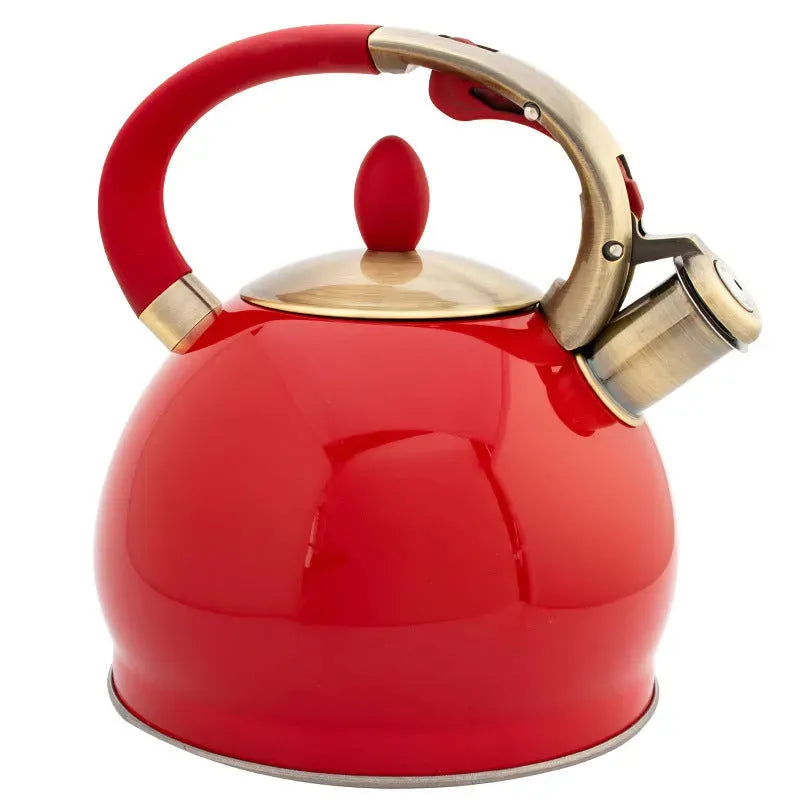 Electroplated Bronze Handle Whistle Kettle Gas Universal - Bellarte Enchanté Electroplated Bronze Handle Whistle Kettle Gas Universal